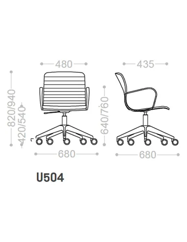 Кресло VAGHI UNION GUEST U504L, для посетителей, тканевое