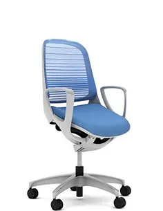 Крісло Okamura Luce Aqua Blue для оператора з підлокітниками