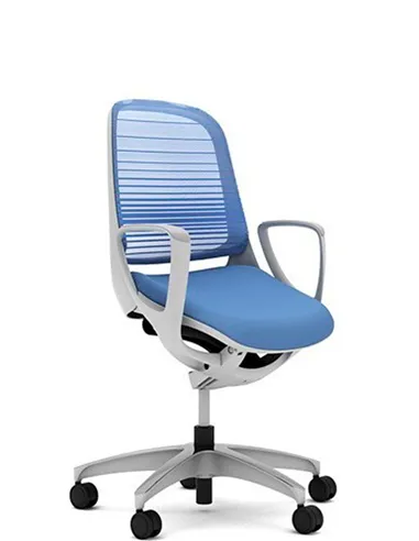 Крісло Okamura Luce Aqua Blue для оператора з підлокітниками