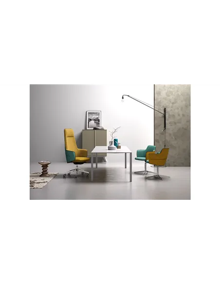 Крісло LEYFORM OPERA 2900 для керівника, тканинне, двокольорове
