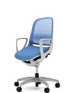 Крісло Okamura Luce Aqua Blue для оператора з підлокітниками 2