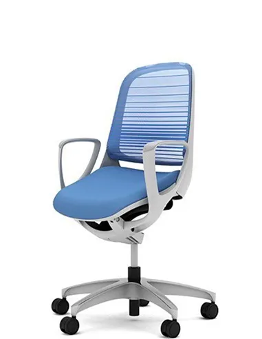 Крісло Okamura Luce Aqua Blue для оператора з підлокітниками