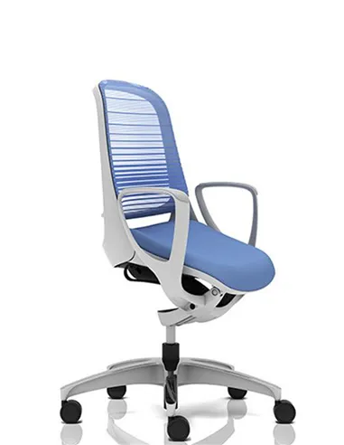 Крісло Okamura Luce Aqua Blue для оператора з підлокітниками