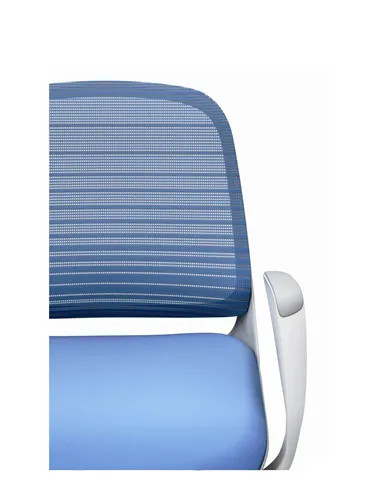 Крісло Okamura Luce Aqua Blue для оператора з підлокітниками