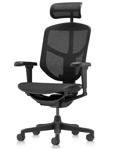 Крісло ENJOY ULTRA (EJU-B-HAM-4D, сітка T-168-B1 BLACK), ергономічне