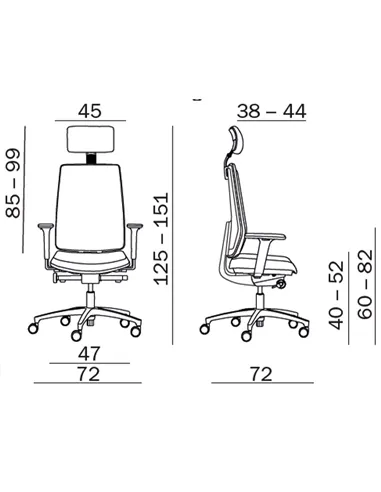 Кресло DAUPHIN INDEED ID 7048 BLACK эргономичное