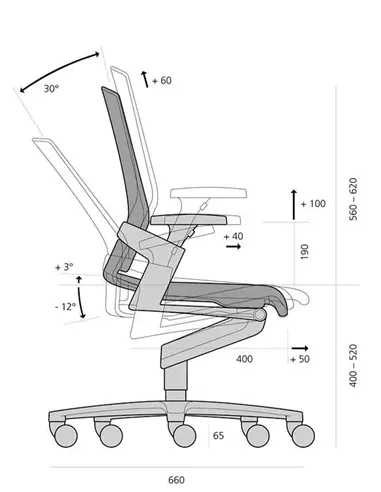 Крісло керівника WILKHAHN ON 175/71 тканинне