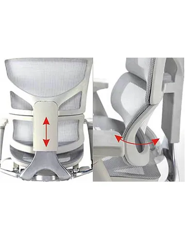 Крісло HOOKAY SAIL 2 GREY (RSA2M01-G), ергономічне, з підставкою для ніг