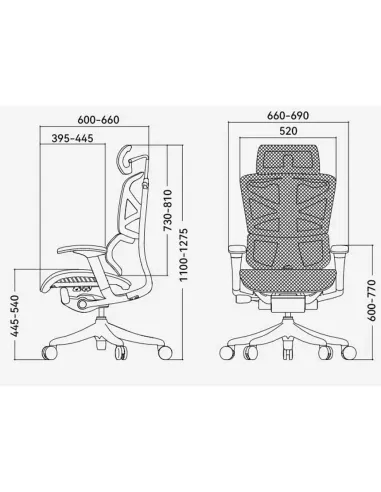 Крісло HOOKAY SHARP GREY (HSRM01-G), для керівника, ергономічне