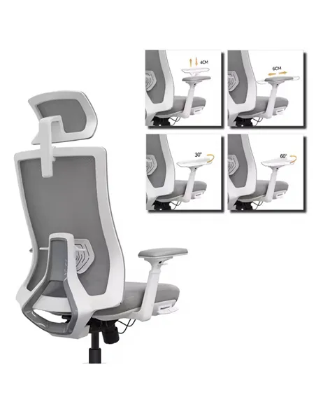 Крісло KRESLALUX SK9-GH WHITE, ергономічне