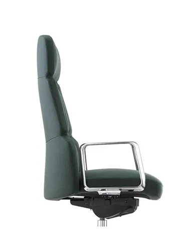 Крісло CRONUS A2411-P для керівника, шкіряне, чорний колір