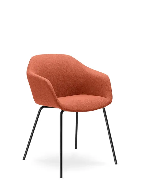 Конференц-крісло LD SEATING RIVA RI-02 BLACK на ніжках