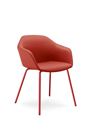 Конференц-крісло LD SEATING RIVA RI-02 SIGNAL RED на ніжках