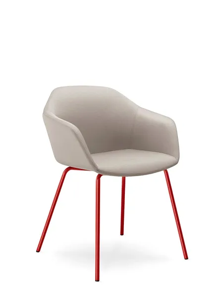 Конференц-крісло LD SEATING RIVA RI-02 SIGNAL RED на ніжках
