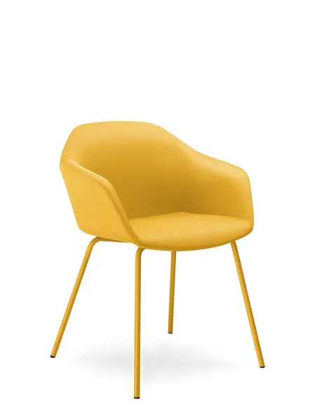 Конференц-крісло LD SEATING RIVA RI-02 YELLOW на ніжках
