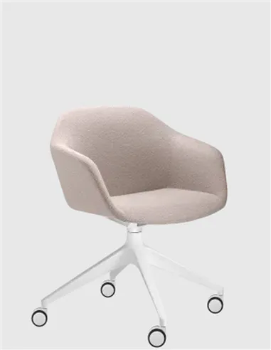 Конференц-крісло LD SEATING RIVA RI-02, F02-WH, на колесах