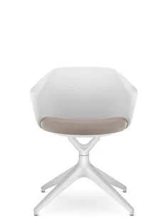 Крісло для відвідувача LD SEATING RIVA RI-01, F01-WH, з м'яким сидінням 2