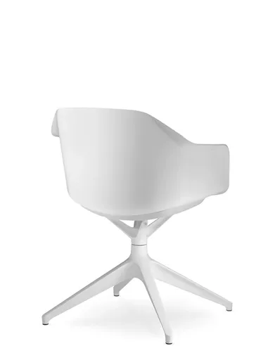 Крісло для відвідувача LD SEATING RIVA RI-01, F01-WH, з м'яким сидінням