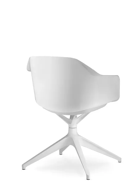 Крісло для відвідувача LD SEATING RIVA RI-01, F01-WH, з м'яким сидінням