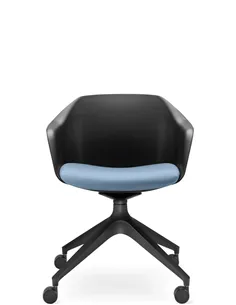Крісло для відвідувача LD SEATING RIVA RI-01, F02-BL, з м'яким сидінням 2