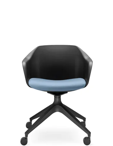 Кресло для посетителя LD SEATING RIVA RI-01, F02-BL, с мягким сиденьем