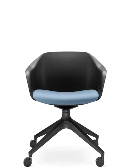 Кресло для посетителя LD SEATING RIVA RI-01, F02-BL, с мягким сиденьем