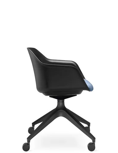 Кресло для посетителя LD SEATING RIVA RI-01, F02-BL, с мягким сиденьем