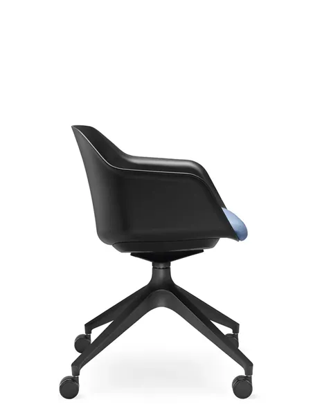 Кресло для посетителя LD SEATING RIVA RI-01, F02-BL, с мягким сиденьем