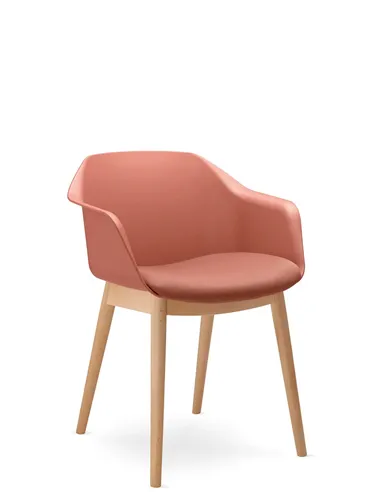 Крісло для відвідувача LD SEATING RIVA RI-01, D на ніжках, з м'яким сидінням