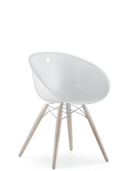 Стул PEDRALI GLISS WOOD 904 белый