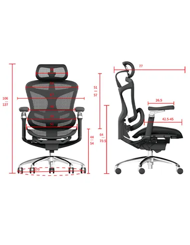 Крісло SIHOO DORO-C300 BLACK ергономічне