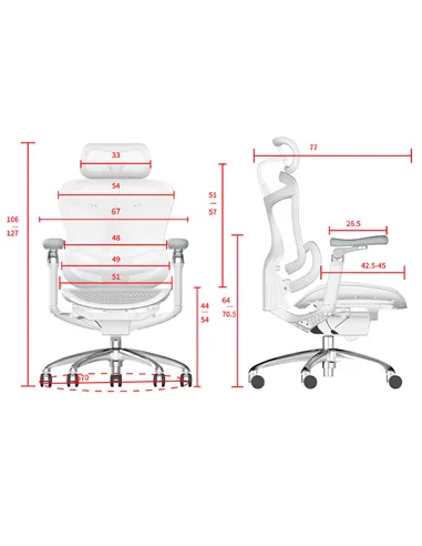 Крісло SIHOO DORO-C300 WHITE ергономічне