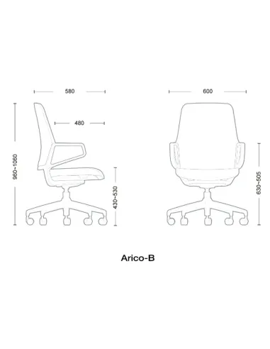 Конференц-кресло KRESLALUX ARICO-B1 кожаное