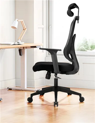 Крісло KRESLALUX GO-SIT 645-1A BLACK, ергономічне