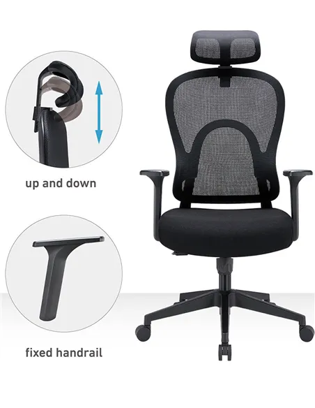 Крісло KRESLALUX GO-SIT 645-1A BLACK, ергономічне