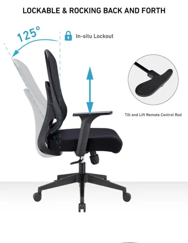 Крісло KRESLALUX GO-SIT 645-1B BLACK, ергономічне