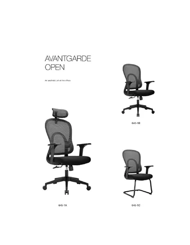 Крісло KRESLALUX GO-SIT 645-1B BLACK, ергономічне