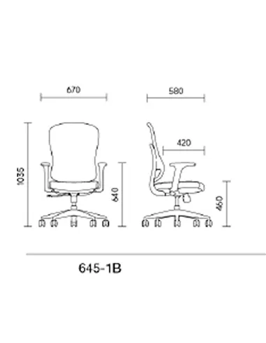 Кресло KRESLALUX GO-SIT 645-1B LIGHT GREY, эргономичное