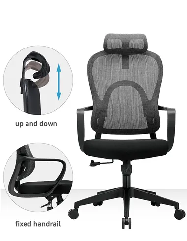 Крісло KRESLALUX GO-SIT 645-A LIGHT GREY, ергономічне
