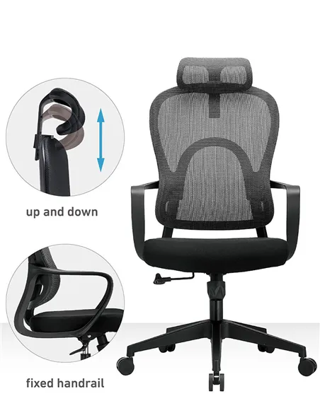Крісло KRESLALUX GO-SIT 645-A LIGHT GREY, ергономічне