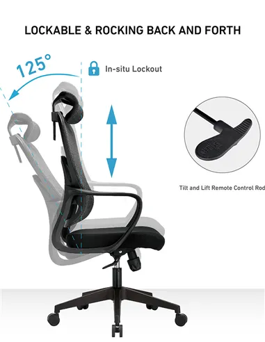 Крісло KRESLALUX GO-SIT 645-A LIGHT GREY, ергономічне