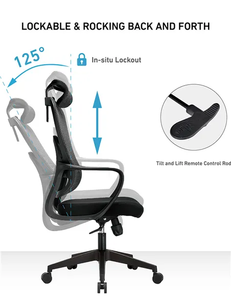 Крісло KRESLALUX GO-SIT 645-A LIGHT GREY, ергономічне