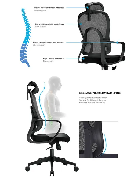 Крісло KRESLALUX GO-SIT 645-A LIGHT GREY, ергономічне