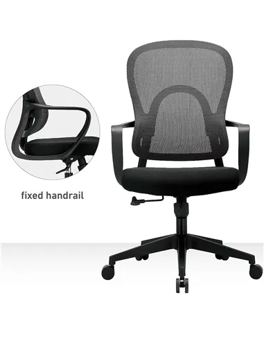 Крісло KRESLALUX GO-SIT 645-B BLACK, ергономічне