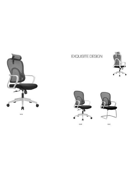 Крісло KRESLALUX GO-SIT 645-B BLACK, ергономічне