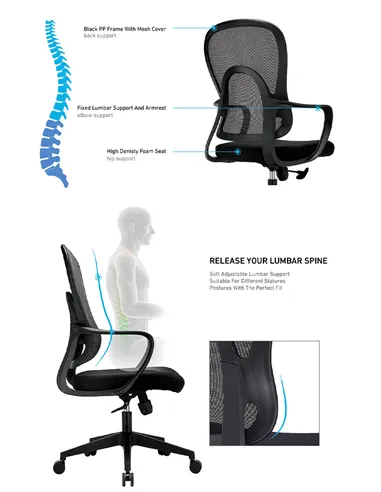Крісло KRESLALUX GO-SIT 645-B LIGHT GREY, ергономічне