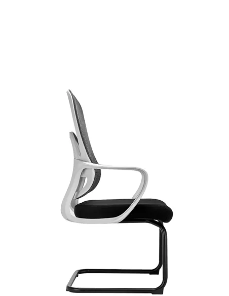 Крісло KRESLALUX GO-SIT 645-C LIGHT GREY, для відвідувача, на полозах