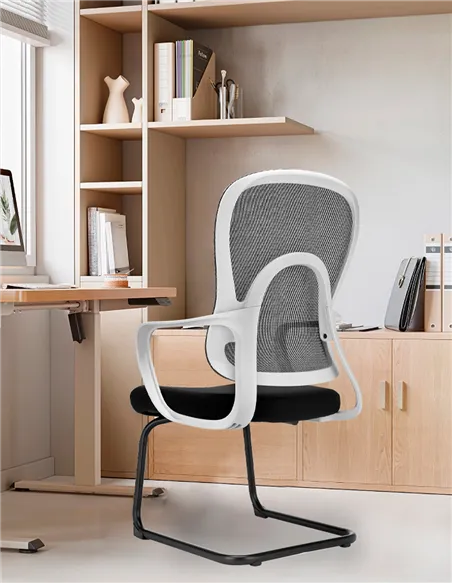 Крісло KRESLALUX GO-SIT 645-C LIGHT GREY, для відвідувача, на полозах