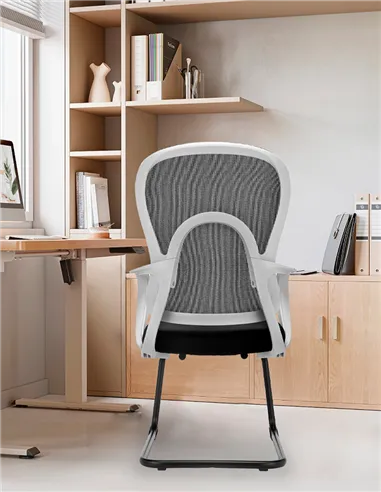 Крісло KRESLALUX GO-SIT 645-C LIGHT GREY, для відвідувача, на полозах