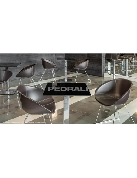 Стілець PEDRALI GLISS 930 шкіряне
